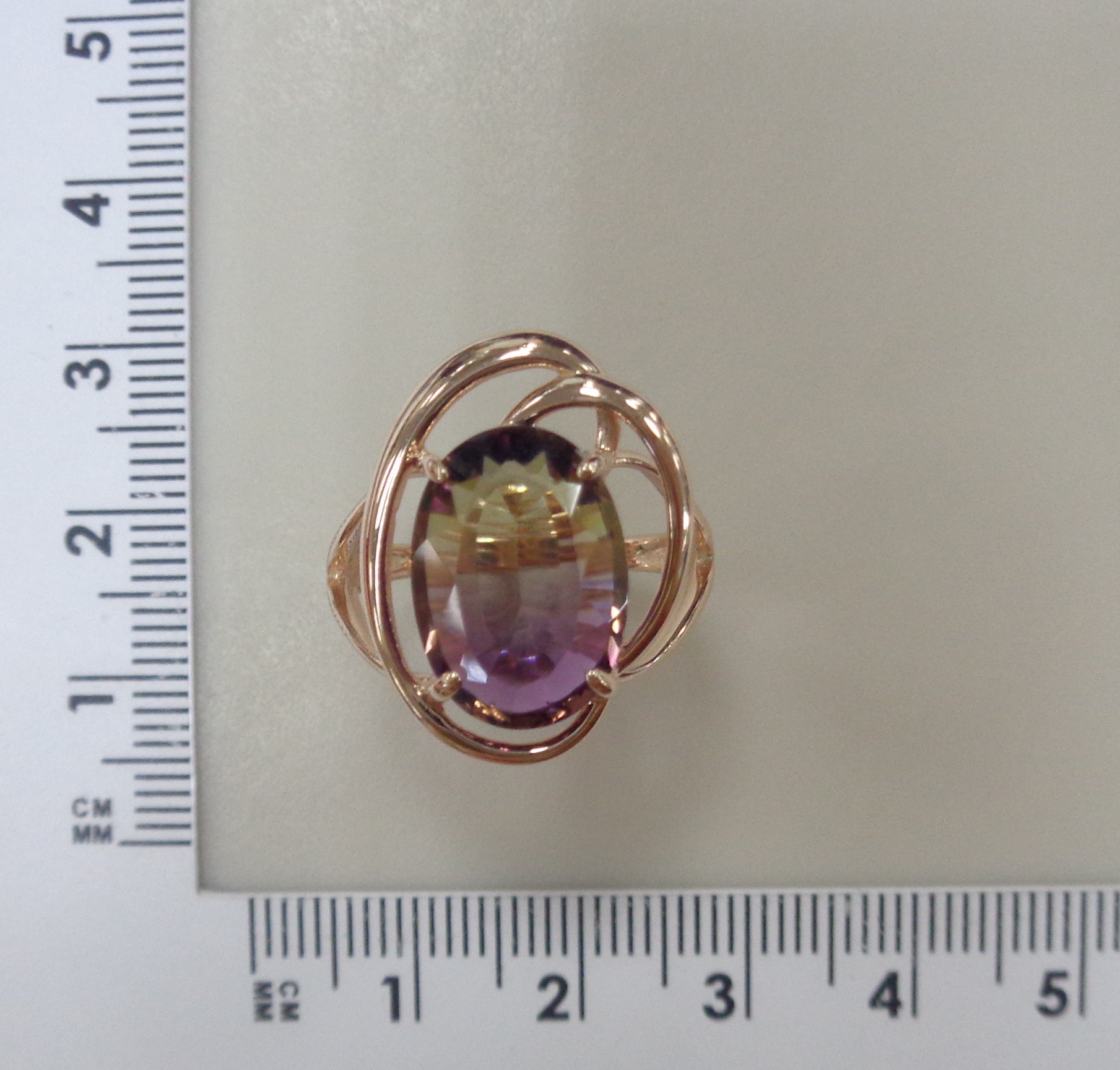 Серебряное кольцо с аметрином